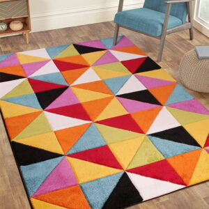 Spectra Carved 80x150cm Destin Rug In Multi-Colour