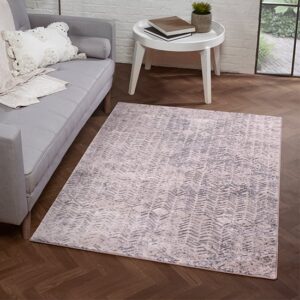 Arabella Noble 150x230cm Damask Pattern Rug In Cream