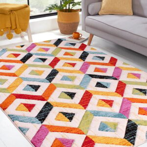 Spectra Carved 66x230cm Sarasota Rug In Multi-Colour